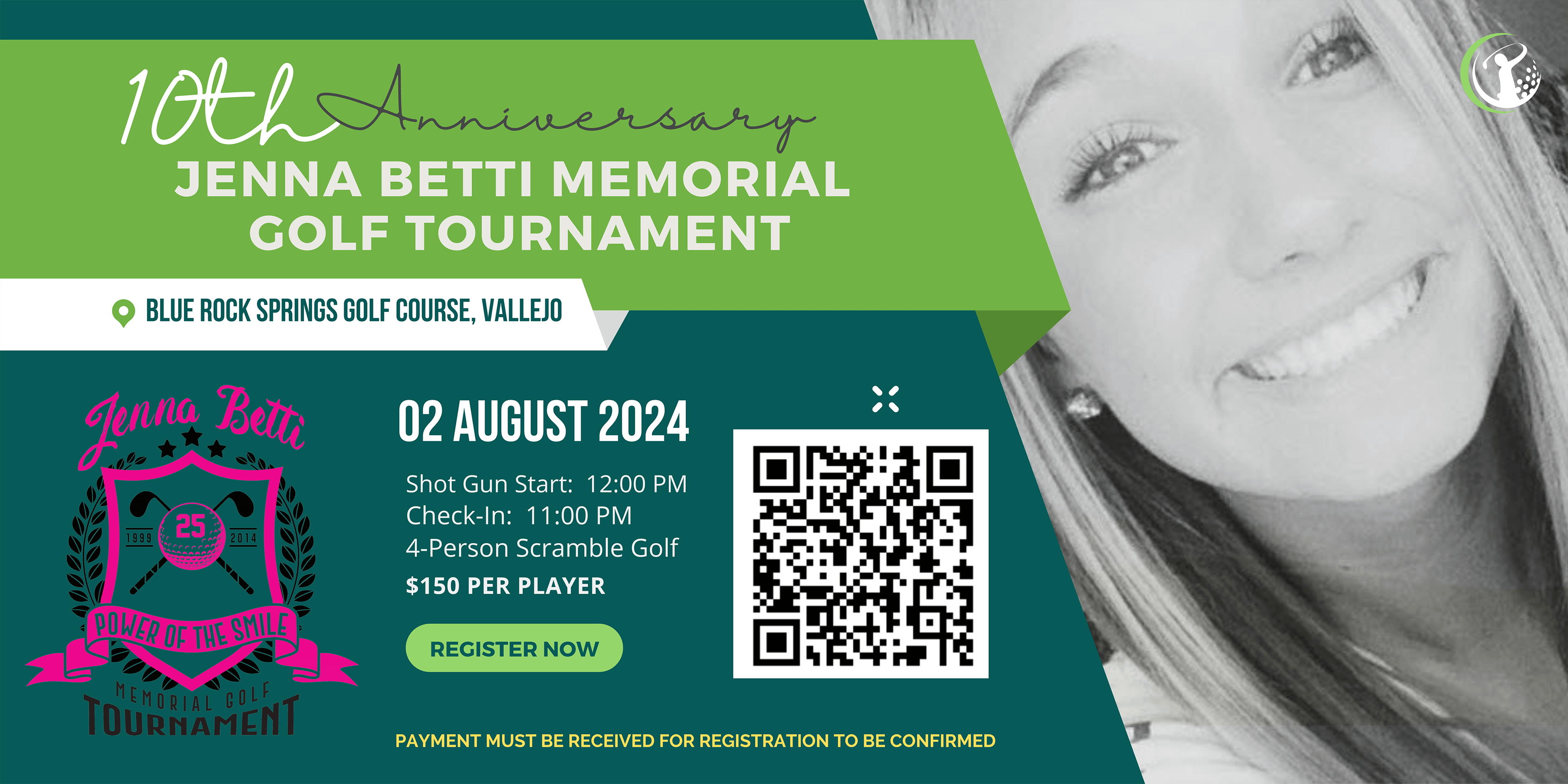 Jenna Betti Memorial Golf Tournament Flyer, August 2, 2024